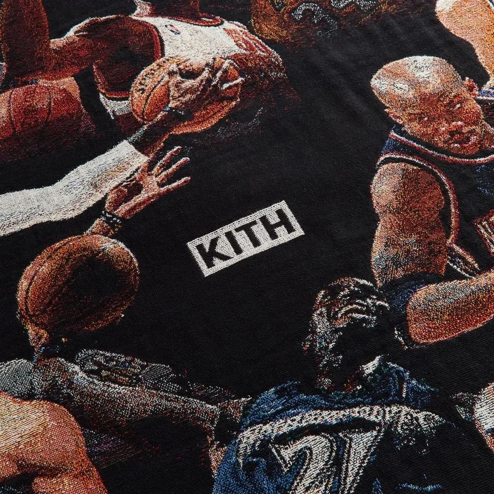 Kith Black Multi NBA Legends Tapestry NWT Rare